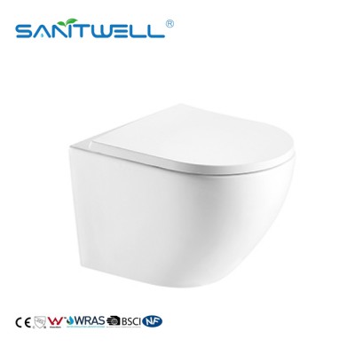 Popular sanitary ware bathroom one piece wc wall-hung toilet for sale