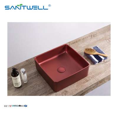 Designer sanitary wares art designs ceramic above counter table top art basin