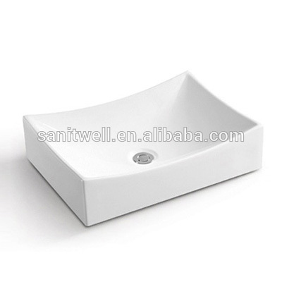 New Model Ceramic Bathroom Vessel Vanity Sink Hand Wash Basin with Regular Shape